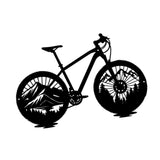 Maxbell Black Metal Bike Wall Art Cyclist Gift for Background Hallway Indoor/Outdoor