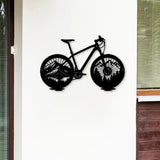 Maxbell Black Metal Bike Wall Art Cyclist Gift for Background Hallway Indoor/Outdoor