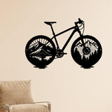 Maxbell Black Metal Bike Wall Art Cyclist Gift for Background Hallway Indoor/Outdoor