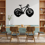 Maxbell Black Metal Bike Wall Art Cyclist Gift for Background Hallway Indoor/Outdoor