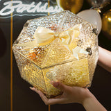 Maxbell Gift Box for Presents with Lid Closure for Anniversary Graduations Christmas Hexagonal