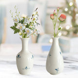 Maxbell Decorative Vase Ceramic Traditional Flower Vessel for Home Fireplace Desktop 4.5cmx16cm