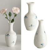 Maxbell Decorative Vase Ceramic Traditional Flower Vessel for Home Fireplace Desktop 4.5cmx16cm