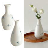 Maxbell Decorative Vase Ceramic Traditional Flower Vessel for Home Fireplace Desktop 4.5cmx16cm