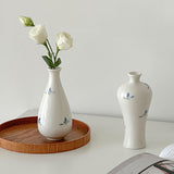 Maxbell Decorative Vase Ceramic Traditional Flower Vessel for Home Fireplace Desktop 4.5cmx16cm