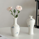 Maxbell Decorative Vase Ceramic Traditional Flower Vessel for Home Fireplace Desktop 4.5cmx16cm
