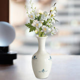 Maxbell Decorative Vase Ceramic Traditional Flower Vessel for Home Fireplace Desktop 4.5cmx16cm