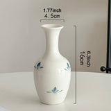 Maxbell Decorative Vase Ceramic Traditional Flower Vessel for Home Fireplace Desktop 4.5cmx16cm