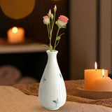 Maxbell Decorative Vase Ceramic Traditional Flower Vessel for Home Fireplace Desktop 3.3cmx16cm
