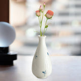 Maxbell Decorative Vase Ceramic Traditional Flower Vessel for Home Fireplace Desktop 3.3cmx16cm