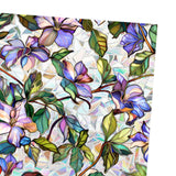 Maxbell Glass Sticker Colorful Flowers Window Sticker for Bedroom Farmhouse Bathroom
