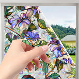 Maxbell Glass Sticker Colorful Flowers Window Sticker for Bedroom Farmhouse Bathroom