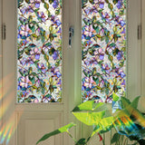 Maxbell Glass Sticker Colorful Flowers Window Sticker for Bedroom Farmhouse Bathroom