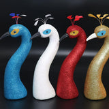 Maxbell Peacock Head Model Decorative Accessory Sculpture for Indoor Bedroom Walkway
