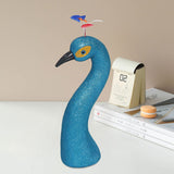Maxbell Peacock Head Model Decorative Accessory Sculpture for Indoor Bedroom Walkway