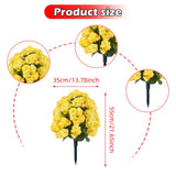 Maxbell Flower Bouquet Centerpieces Real Touch Begonia Flower for Wedding Party Home yellow
