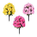 Maxbell Flower Bouquet Centerpieces Real Touch Begonia Flower for Wedding Party Home yellow