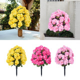 Maxbell Flower Bouquet Centerpieces Real Touch Begonia Flower for Wedding Party Home yellow