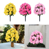 Maxbell Flower Bouquet Centerpieces Real Touch Begonia Flower for Wedding Party Home yellow