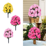 Maxbell Flower Bouquet Centerpieces Real Touch Begonia Flower for Wedding Party Home yellow