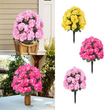 Maxbell Flower Bouquet Centerpieces Real Touch Begonia Flower for Wedding Party Home yellow