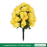 Maxbell Flower Bouquet Centerpieces Real Touch Begonia Flower for Wedding Party Home yellow