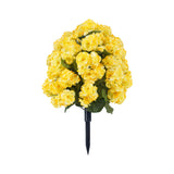 Maxbell Flower Bouquet Centerpieces Real Touch Begonia Flower for Wedding Party Home yellow