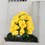 Maxbell Flower Bouquet Centerpieces Real Touch Begonia Flower for Wedding Party Home yellow
