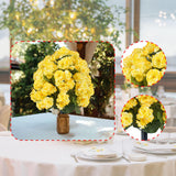 Maxbell Flower Bouquet Centerpieces Real Touch Begonia Flower for Wedding Party Home yellow