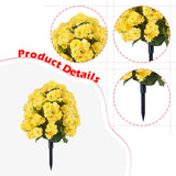 Maxbell Flower Bouquet Centerpieces Real Touch Begonia Flower for Wedding Party Home yellow