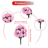 Maxbell Flower Bouquet Centerpieces Real Touch Begonia Flower for Wedding Party Home pink