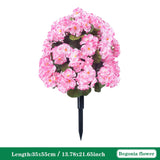 Maxbell Flower Bouquet Centerpieces Real Touch Begonia Flower for Wedding Party Home pink