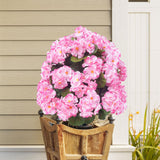 Maxbell Flower Bouquet Centerpieces Real Touch Begonia Flower for Wedding Party Home pink