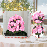 Maxbell Flower Bouquet Centerpieces Real Touch Begonia Flower for Wedding Party Home pink
