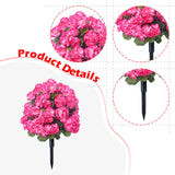 Maxbell Flower Bouquet Centerpieces Real Touch Begonia Flower for Wedding Party Home red