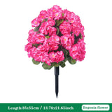 Maxbell Flower Bouquet Centerpieces Real Touch Begonia Flower for Wedding Party Home red