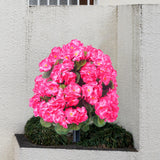 Maxbell Flower Bouquet Centerpieces Real Touch Begonia Flower for Wedding Party Home red