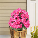 Maxbell Flower Bouquet Centerpieces Real Touch Begonia Flower for Wedding Party Home red