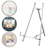 Maxbell Wedding Sign Easel Stand Creative Picture Stand for Party Exposition Wedding Silver