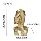 Maxbell Resin Thinker Statue Home Decor Abstract Figurine for Desk Cabinet Bookshelf No See