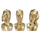Maxbell Resin Thinker Statue Home Decor Abstract Figurine for Desk Cabinet Bookshelf No See