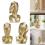 Maxbell Resin Thinker Statue Home Decor Abstract Figurine for Desk Cabinet Bookshelf No See