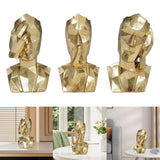Maxbell Resin Thinker Statue Home Decor Abstract Figurine for Desk Cabinet Bookshelf No See