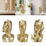 Maxbell Resin Thinker Statue Home Decor Abstract Figurine for Desk Cabinet Bookshelf No See