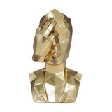 Maxbell Resin Thinker Statue Home Decor Abstract Figurine for Desk Cabinet Bookshelf No See