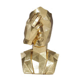 Maxbell Resin Thinker Statue Home Decor Abstract Figurine for Desk Cabinet Bookshelf No See