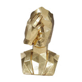 Maxbell Resin Thinker Statue Home Decor Abstract Figurine for Desk Cabinet Bookshelf No See