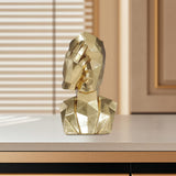 Maxbell Resin Thinker Statue Home Decor Abstract Figurine for Desk Cabinet Bookshelf No See