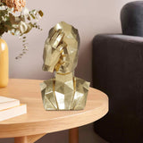 Maxbell Resin Thinker Statue Home Decor Abstract Figurine for Desk Cabinet Bookshelf No See
