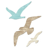 Maxbell 3Pcs Wood Seagull Wall Decor Decorative for Indoor/Outdoor Office Lake House